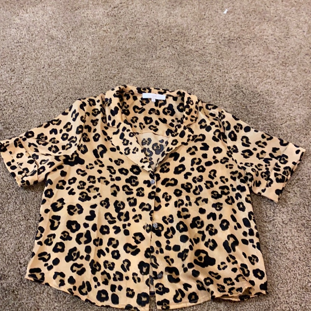 Cheetah Print Top. Size M